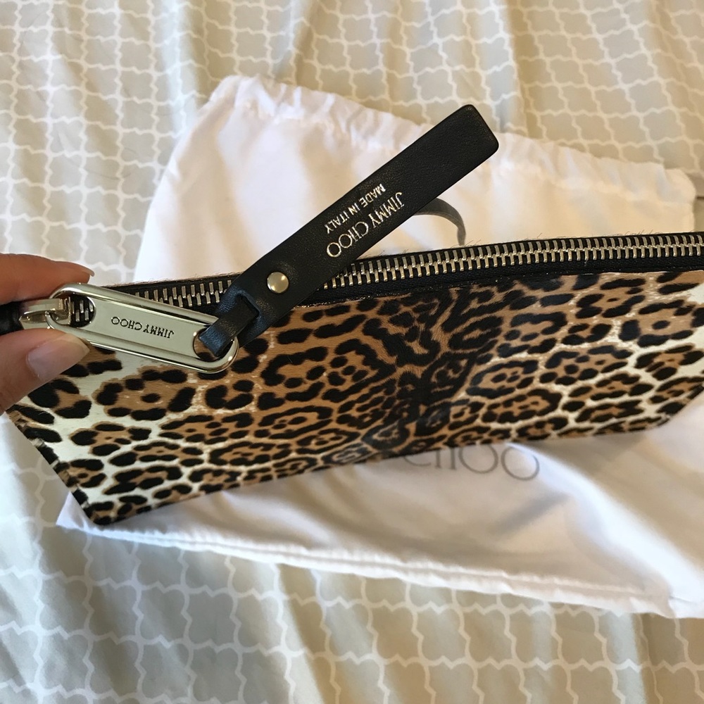 🚫SOLD🚫Jimmy Choo Rowen pony hair zip pouch - Picture 6 of 7